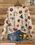 Elsie | Botanical Print Crewneck Sweater