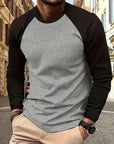 Trevor | Two-Tone Raglan Long-Sleeve Top