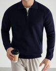 Donovan | Refined Quarter-Zip Polo Sweater