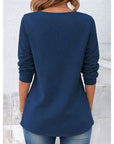 Miranda | Draped Button-Detail Top