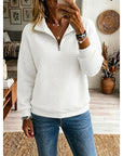 Juliana | Textured Half-Zip Pullover
