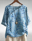 Casual Relaxed Floral Women's Blouse