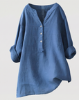 Carina | Refined V-Neck Button-Down Shirt