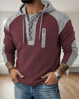 Wesley | Lace-Up Hooded Pullover Hoodie