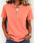 Nora | Relaxed Button-Neck Top