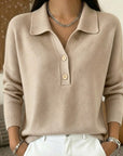 Eliza | Refined Collared Button Pullover