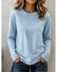Rachel | Classic Long Sleeve Crew Neck Top