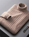 Rhys | Cable Knit Turtleneck Sweater