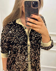 Claudine | Elegant Shimmer Collared Shirt