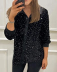 Claudine | Elegant Shimmer Collared Shirt