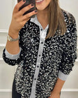 Claudine | Elegant Shimmer Collared Shirt