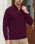 Nash | Textured Quarter-Zip Pullover