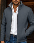 Gregory | Stand-Collar Zip Cardigan