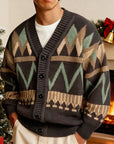 Marcus | Patterned Button-Up Cardigan