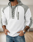 Wesley | Lace-Up Hooded Pullover Hoodie