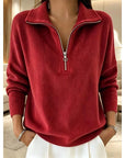 Georgina | Quarter-Zip Collared Pullover