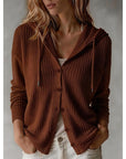 Frances | Hooded Button-Front Cardigan
