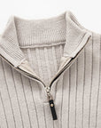 Gavin | Ribbed Quarter-Zip Sweater