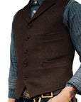Gerard | Herringbone Tailored Waistcoat