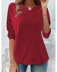 Miranda | Draped Button-Detail Top