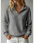 Juliana | Textured Half-Zip Pullover