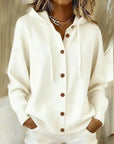 Freya | Hooded Button-Down Cardigan