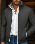 Gregory | Stand-Collar Zip Cardigan