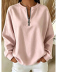 Adeline | Quarter-Zip High-Neck Sweatshirt