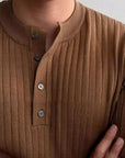 Theo | Ribbed Henley Sweater