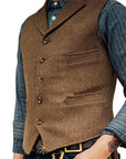 Gerard | Herringbone Tailored Waistcoat