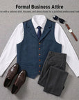 Theron | Herringbone Tailored Waistcoat