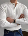 Theo | Ribbed Henley Sweater