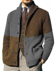 Frederick | Color Block Shawl Collar Cardigan