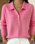 Eliza | Refined Collared Button Pullover