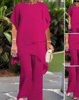 Everly | Draped Wide-Leg Trouser Set