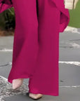 Everly | Draped Wide-Leg Trouser Set