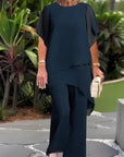 Everly | Draped Wide-Leg Trouser Set