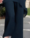 Everly | Draped Wide-Leg Trouser Set