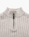 Gavin | Ribbed Quarter-Zip Sweater
