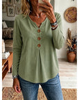 Katherine | Buttoned V-Neck Top