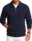 Chase | Textured Quarter-Zip Sweater