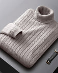 Rhys | Cable Knit Turtleneck Sweater