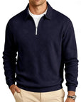 Reginald | Textured Quarter-Zip Pullover