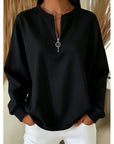 Adeline | Quarter-Zip High-Neck Sweatshirt