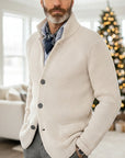 Archer | Textured Stand-Collar Cardigan