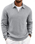 Reginald | Textured Quarter-Zip Pullover