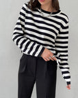 Winifred | Relaxed-Fit Striped Long Sleeve Top