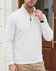 Nash | Textured Quarter-Zip Pullover