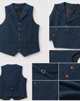 Theron | Herringbone Tailored Waistcoat