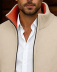 Gregory | Stand-Collar Zip Cardigan